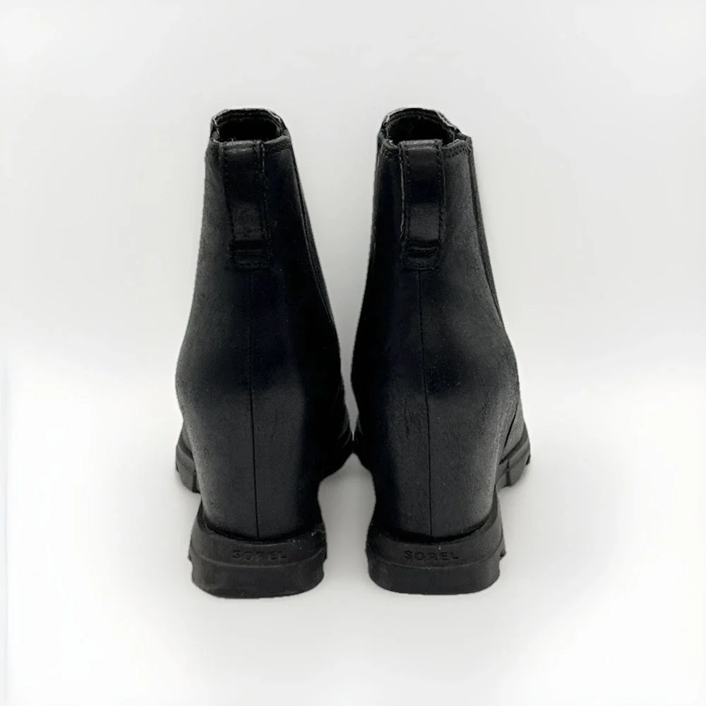 Sorel Women's Joan of Arctic Wedge III‎ Chelsea Bootie Black Size 11 NWOT
